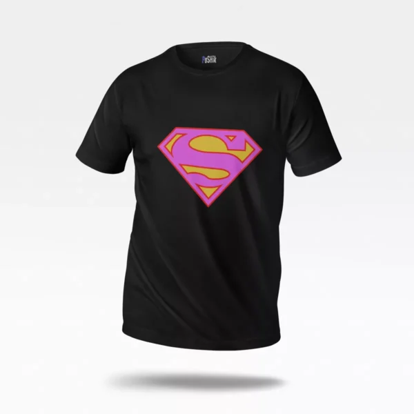 تیشرت دی‌سی طرح لوگوی سوپرمن صورتی (Superman)