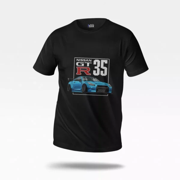 تیشرت نیسان GT-R R35 طرح ماشین آبی