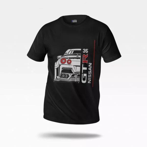 تیشرت نیسان GT-R R35 طرح مشکی سفید