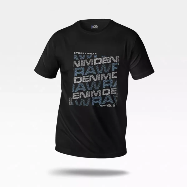 تیشرت تایپوگرافی و جین (Denim Typography)