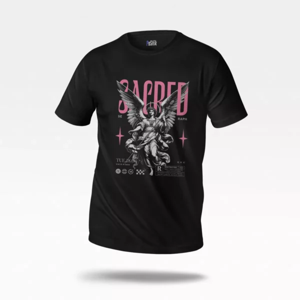 تیشرت فرشته طرح Sacred گوتیک