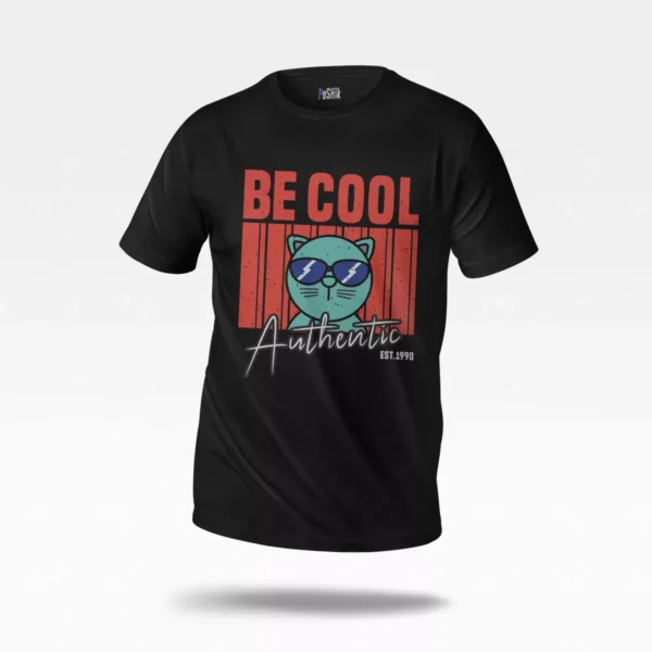 تیشرت گربه عینکی طرح Be Cool Authentic