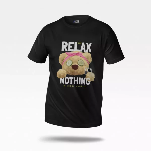 تیشرت خرس ریلکس طرح Nothing Is Under Control
