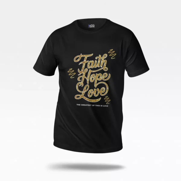 تیشرت حضرت عیسی نوشته Faith Hope Love