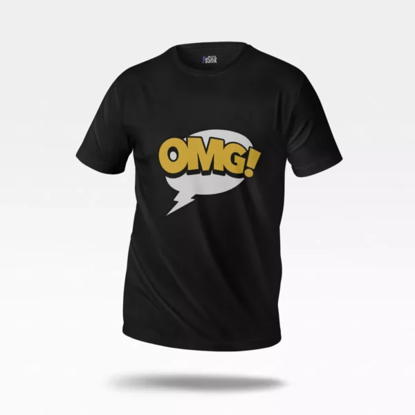 تیشرت نوشته OMG طرح کمیک