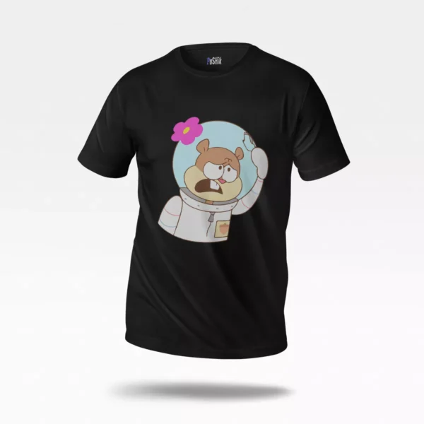 تیشرت باب اسفنجی طرح سندی چیکس فضانورد (Sandy Cheeks)