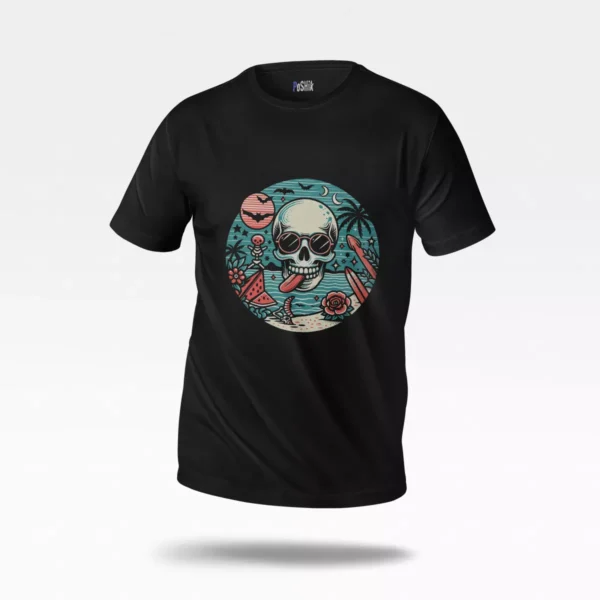 تیشرت جمجمه و موج ساحلی (Beach Skull)