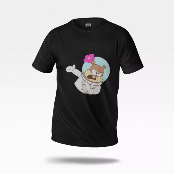 تیشرت باب اسفنجی طرح سندی چیکس فضانورد (Sandy Cheeks)