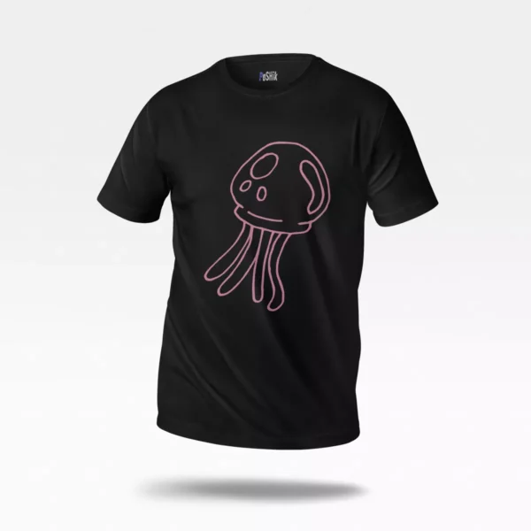 تیشرت باب اسفنجی طرح عروس دریایی خطی (Jellyfish)