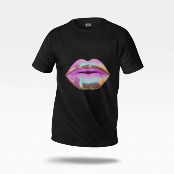 تیشرت طرح لب کروم (Chrome Lips)