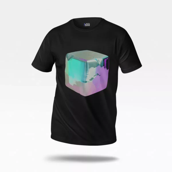 تیشرت طرح مکعب براق (Chrome Cube)