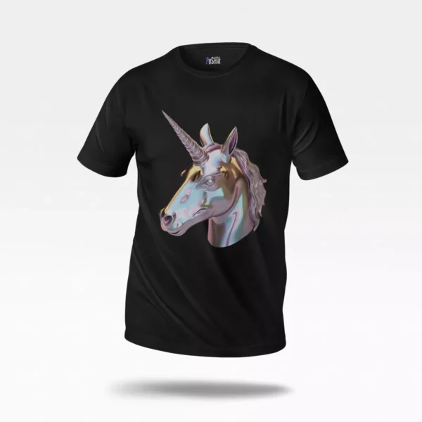 تیشرت طرح تک‌شاخ براق (Chrome Unicorn)