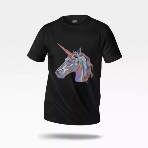 تیشرت طرح تک‌شاخ فلزی (Metallic Unicorn)