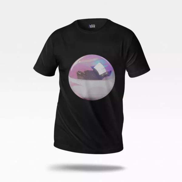 تیشرت طرح کره رنگین‌کمانی (Iridescent Sphere)