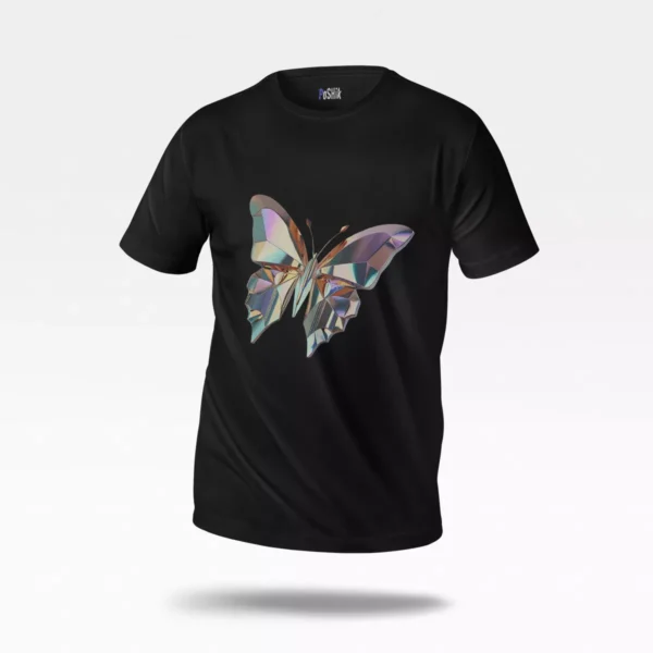 تیشرت طرح پروانه براق (Chrome Butterfly)