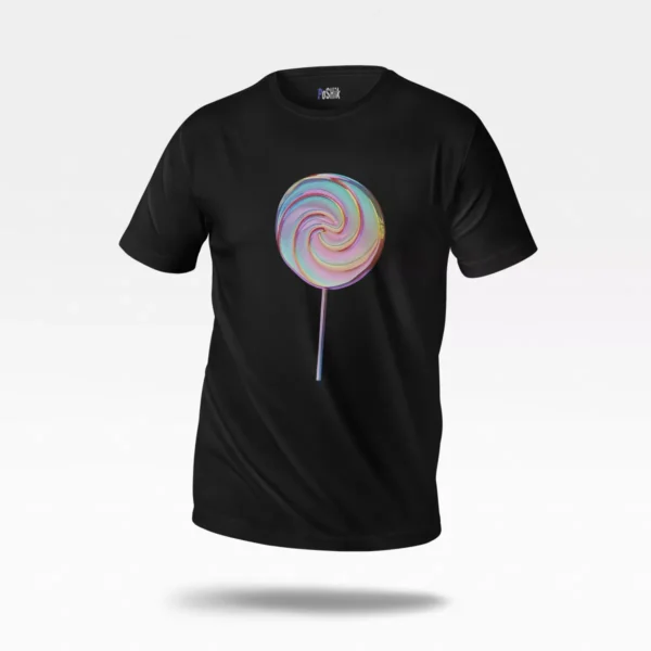 تیشرت طرح آبنبات چوبی براق (Chrome Lollipop)