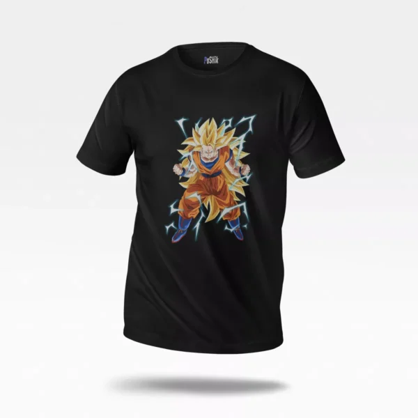 تیشرت انیمه دراگون بال طرح گوکو سوپر سایان ۳ (Goku)