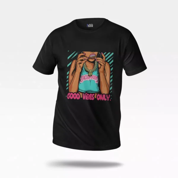 تیشرت دخترانه طرح Good Vibes Only