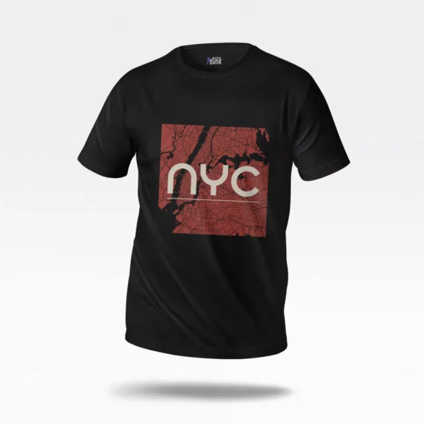 تیشرت نیویورک طرح NYC نقشه قرمز