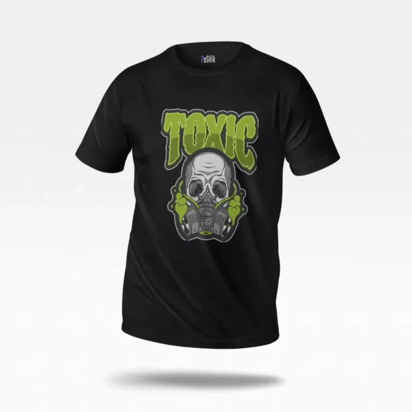 تیشرت جمجمه ماسک گاز طرح TOXIC