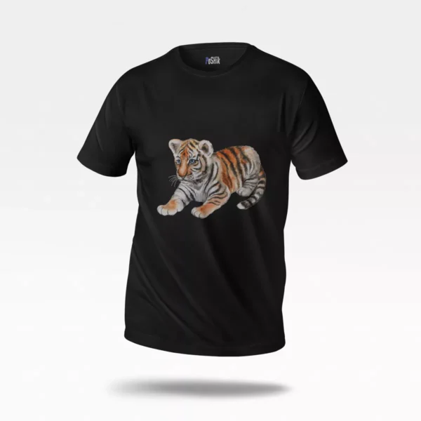 تیشرت فانتزی طرح بچه ببر آبرنگی (Cute Watercolor Tiger Cub)