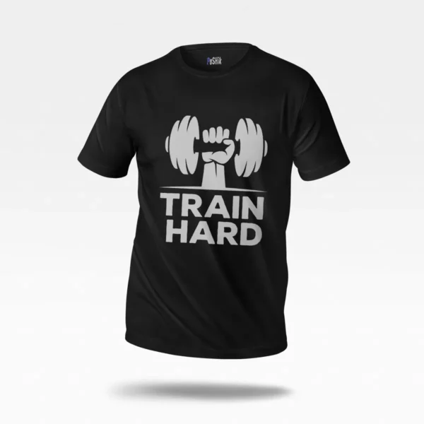 تیشرت بدنسازی طرح Train Hard