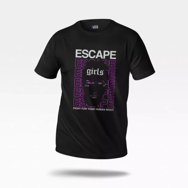 تیشرت ماسک دارک طرح Escape Girls