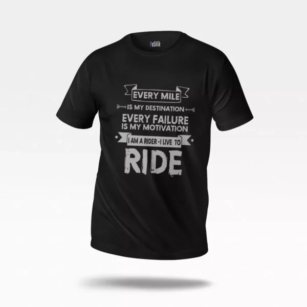 تیشرت موتورسواری طرح Every Mile Is My Destination