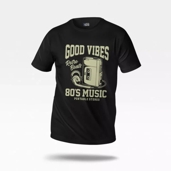 تیشرت طرح کاست Good Vibes Retro Beats