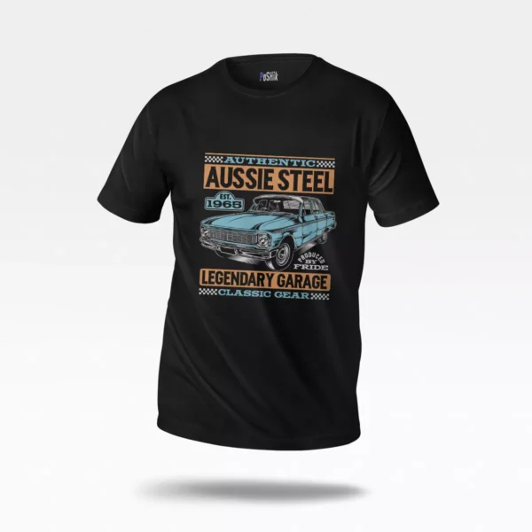 تیشرت طرح ماشین وینتیج Aussie Steel Legendary Garage