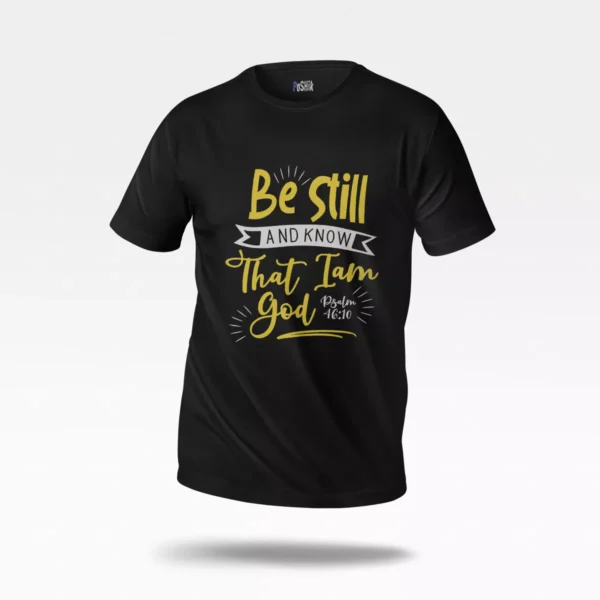 تیشرت ایمانی طرح Be Still And Know