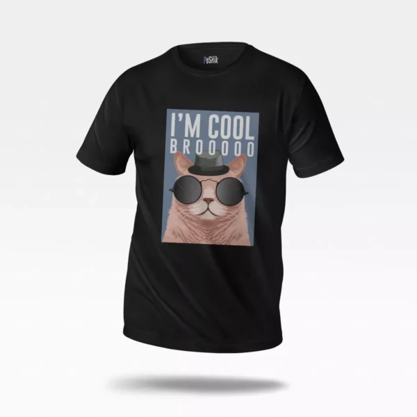 تیشرت گربه طرح I’m Cool Bro