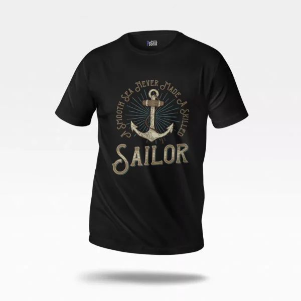 تیشرت انگیزشی طرح لنگر کشتی و دریا (Sailor)