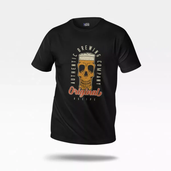 تیشرت جمجمه طرح Authentic Brewing Company