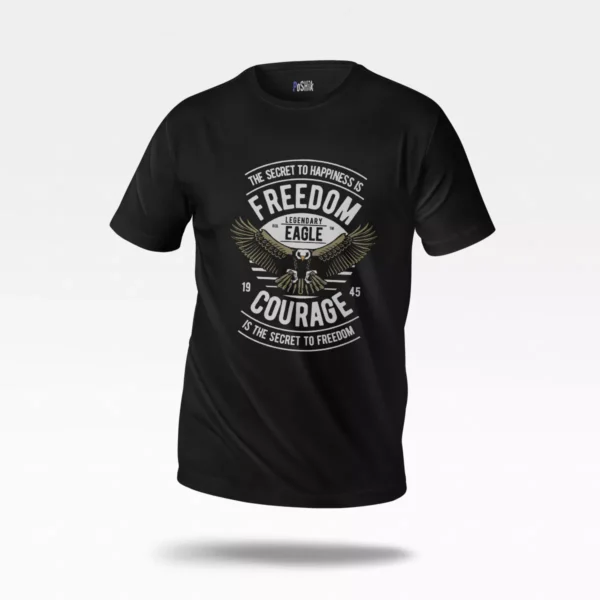 تیشرت طرح عقاب Freedom & Courage 1945