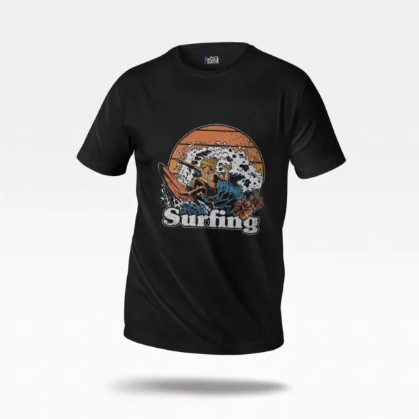 تیشرت موج سواری طرح تابستانی رترو (Surfing)