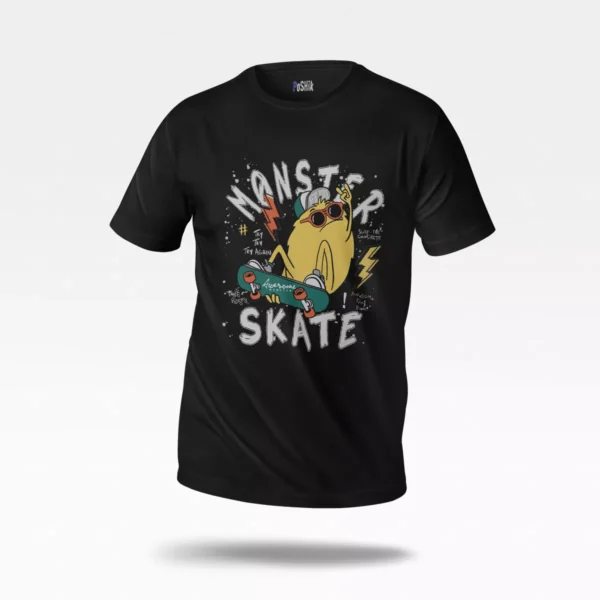 تیشرت اسکیت طرح Monster Skate کارتونی