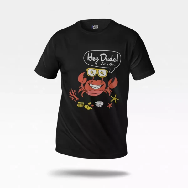 تیشرت خرچنگ کارتونی طرح Hey Dude