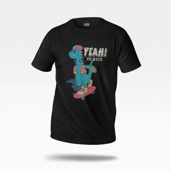 تیشرت دایناسور اسکیت‌سوار طرح NYC Skater