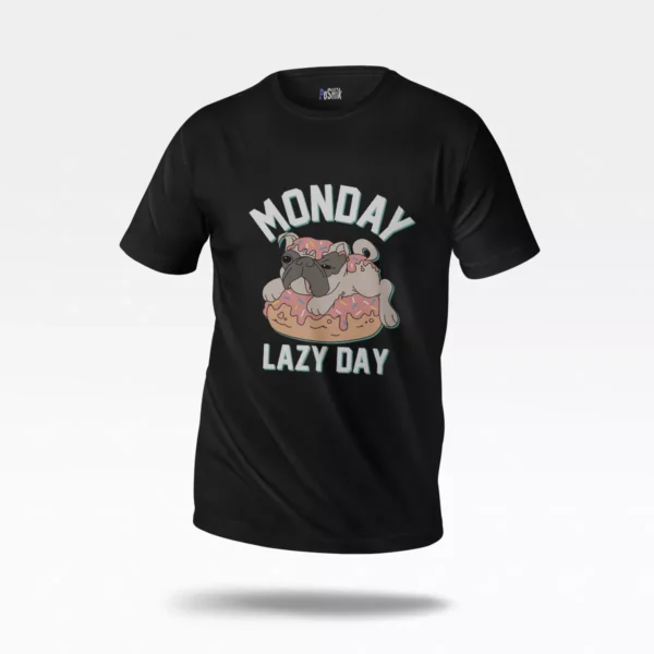 تیشرت سگ طرح Monday Lazy Day