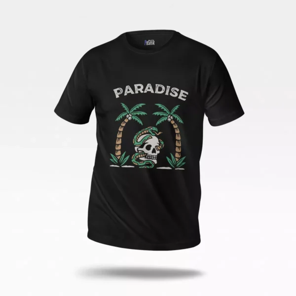 تیشرت جمجمه طرح Paradise Island