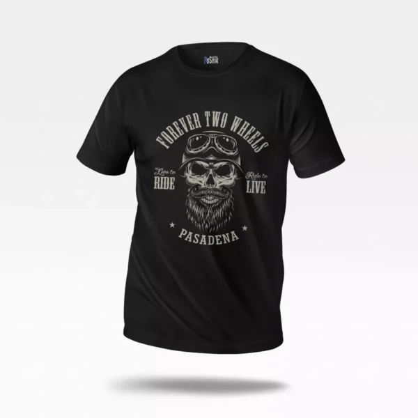 تیشرت موتورسواری طرح Forever Two Wheels