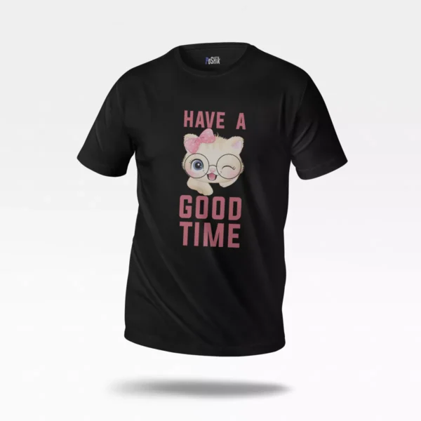 تیشرت گربه طرح Have A Good Time