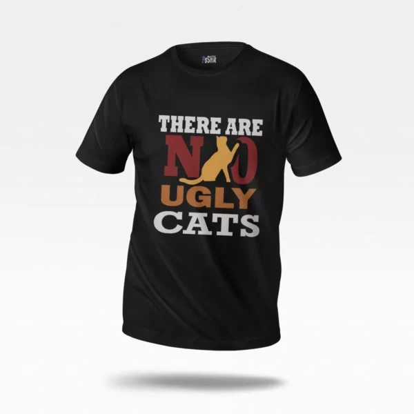 تیشرت گربه طرح No Ugly Cats