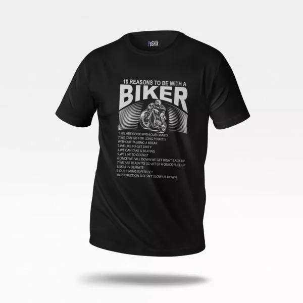 تیشرت موتورسواری طرح 10 Reasons To Be With A Biker