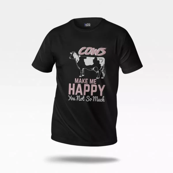 تیشرت گاو طرح Cows Make Me Happy
