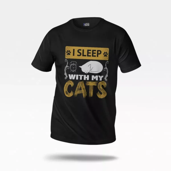 تیشرت گربه طرح I Sleep With My Cats