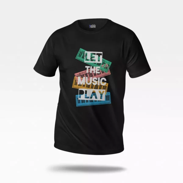 تیشرت موسیقی طرح Let The Music Play