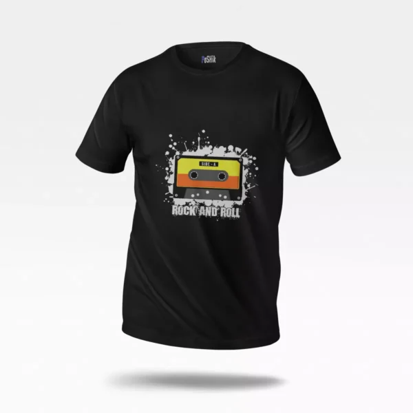 تیشرت موسیقی راک طرح Rock And Roll Cassette