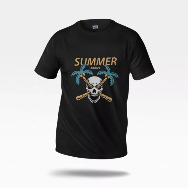 تیشرت اسکلت تابستانی طرح Summer Addict